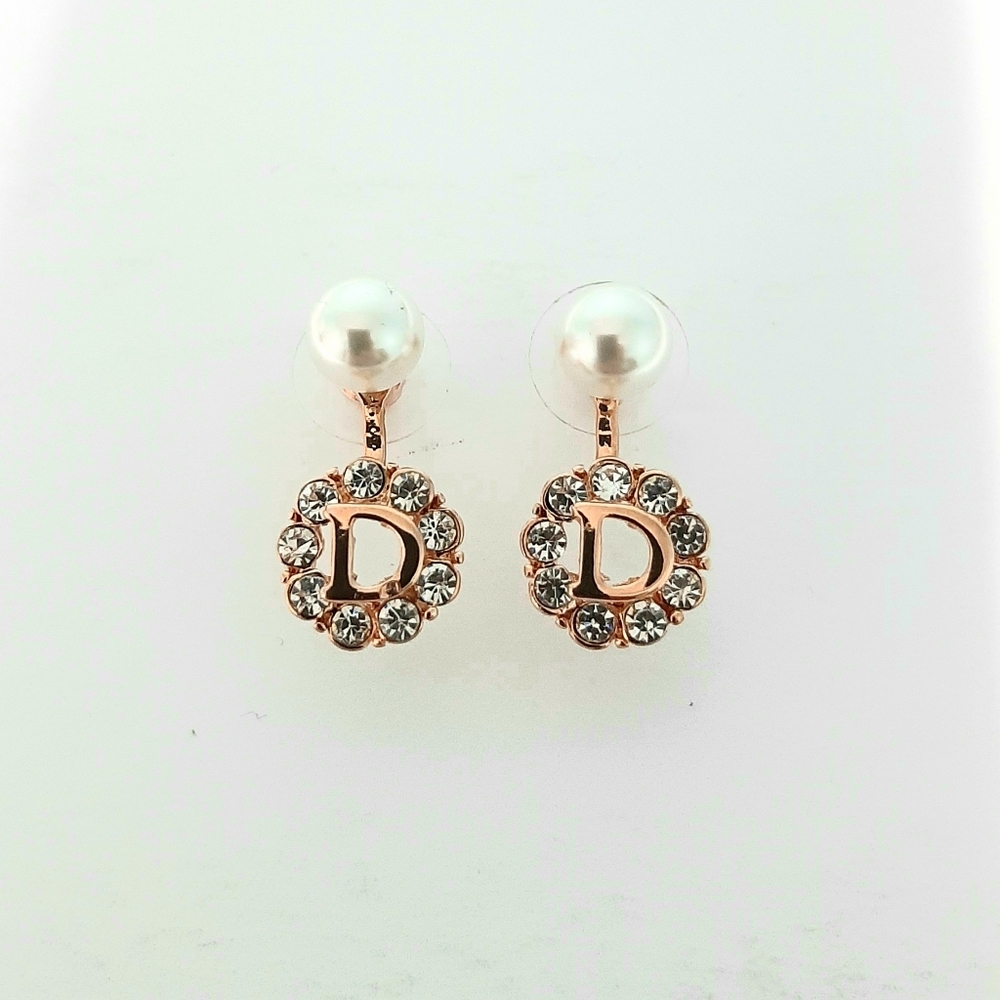 Earing For Women,Cute,White Pearl And Cubic Zircon